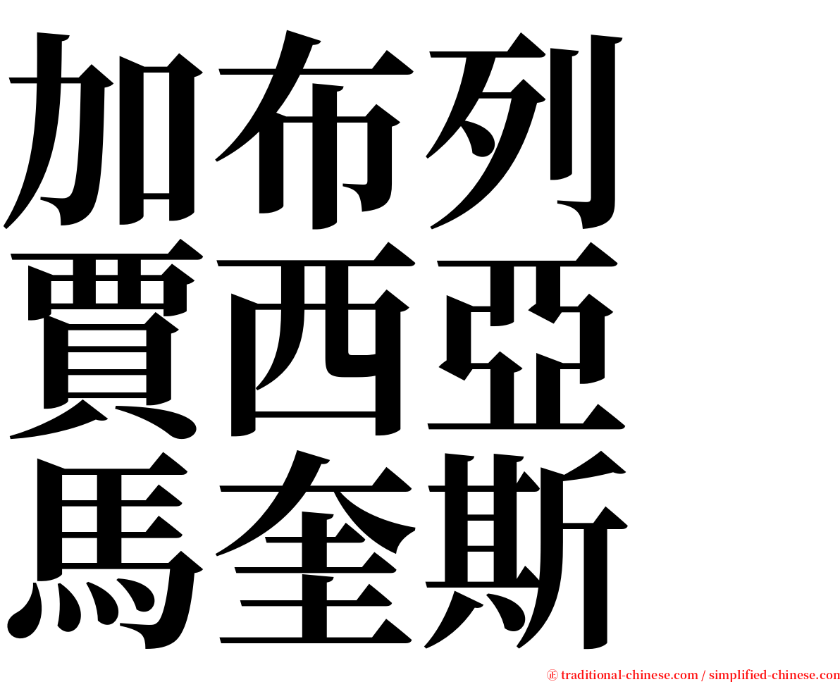 加布列　賈西亞　馬奎斯 serif font